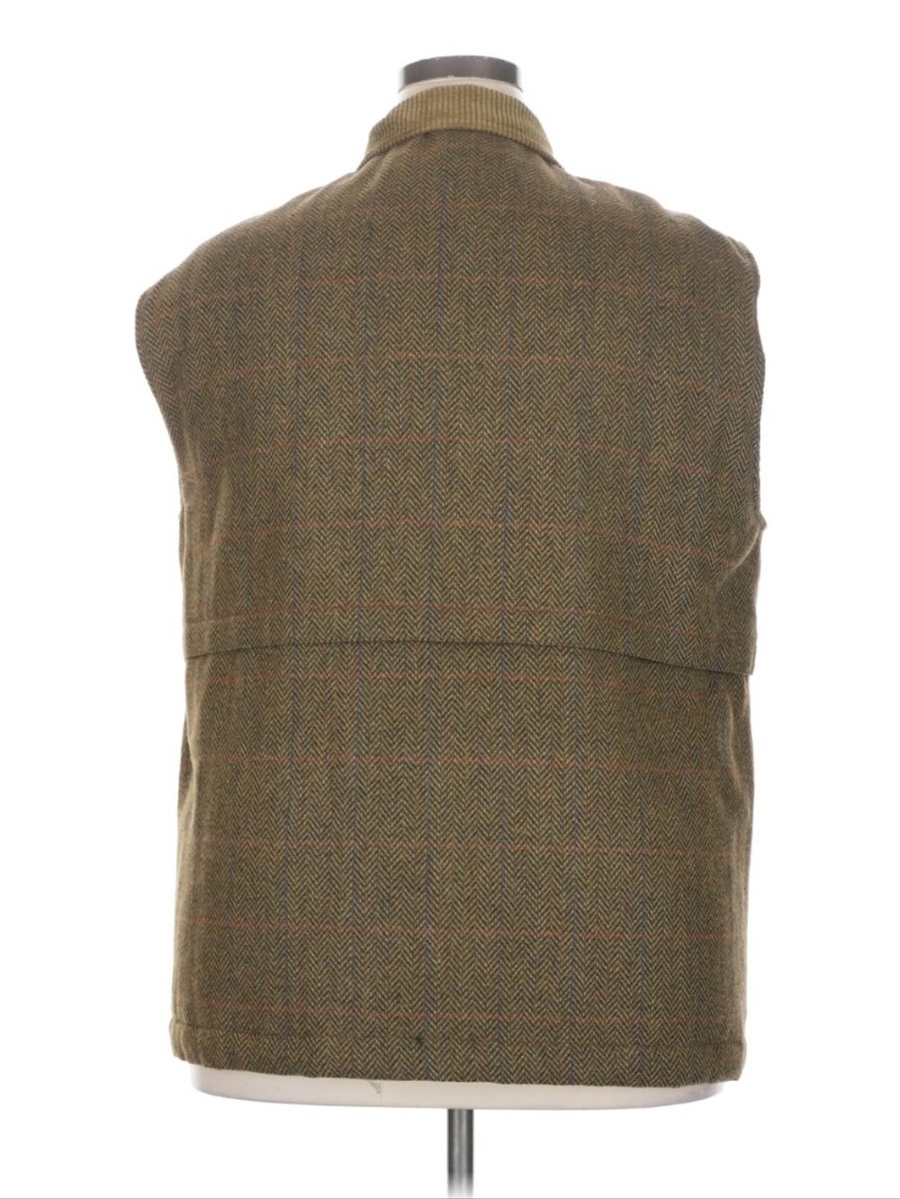 Yerse Barcelona Wool Blend Herringbone Toggle Vest XXL Olive Country Heritage - Picture 3 of 9